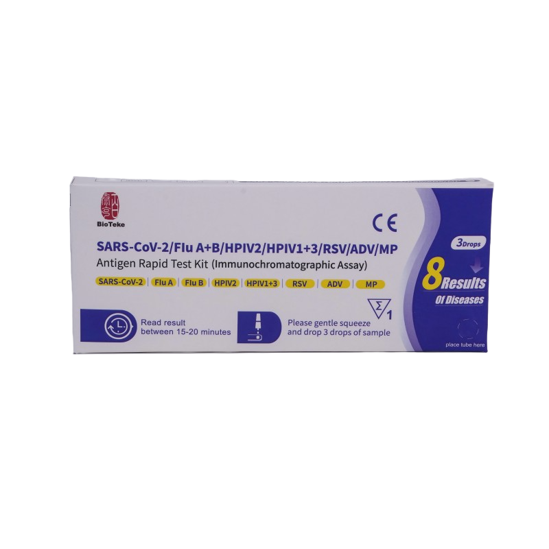 8 I 1 SARS-CoV-2/influenza A+B/HPIV2/HPIV1+3/RSV/ADV/MP Antigen Rapid Test Kit