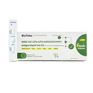 6 i 1 COVID Flu A&B RSV ADV HMPV Antigen Rapid Test Kit