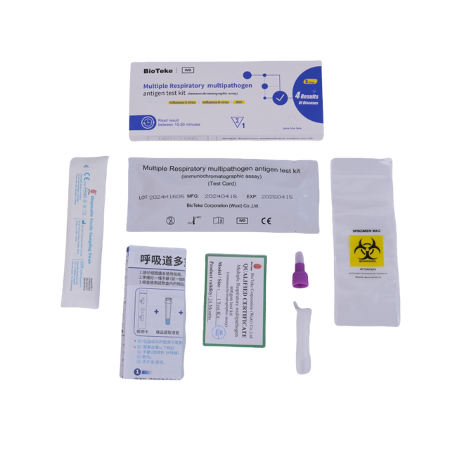 Bioteke 4 i 1 Covid-19, influenza A+B, RSV Antigen Rapid Test Kit