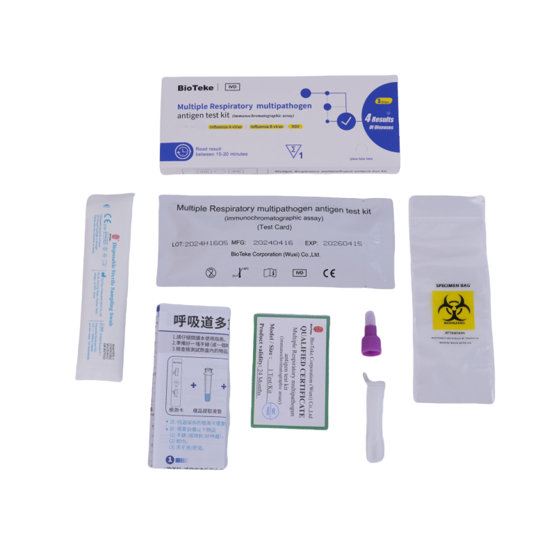 Bioteke 4 i 1 Covid-19, influenza A+B, RSV Antigen Rapid Test Kit