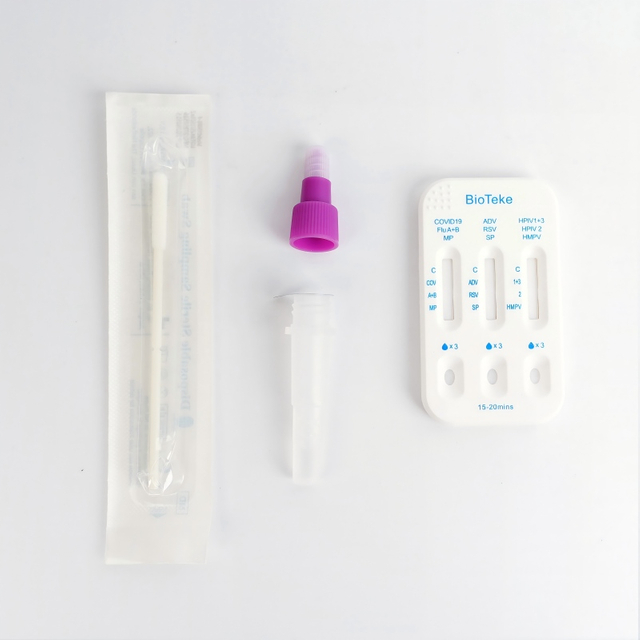 Åndedræt 10 i 1 SARS-CoV-2/influenza A+B/HPIV2/HPIV1+3/RSV/ADV/MP/SP/HMPV Antigen Rapid Test Kit