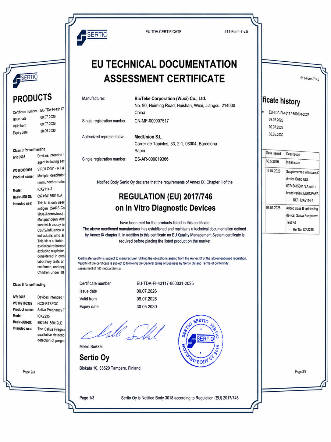 IVDR CERTIFIKAT